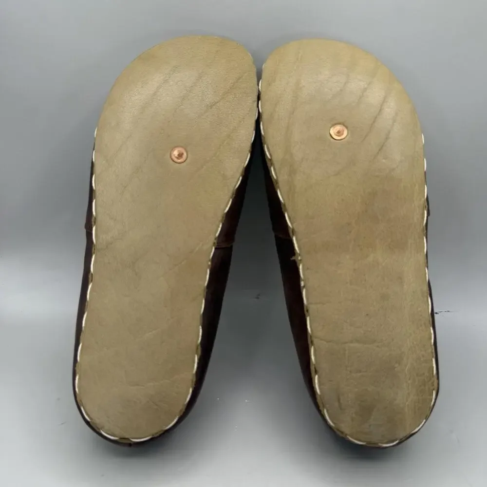 Earthing Harmony Grounding Shoes Leather Barefoot Mens 9/Womens 11 Brown EU 42